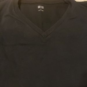 Brand new Uniqlo black v neck long sleeve